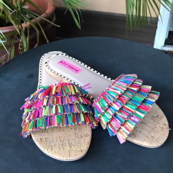 Betsey Johnson Shoes - Betsey Johnson fringe sandals SZ 9.5 new!